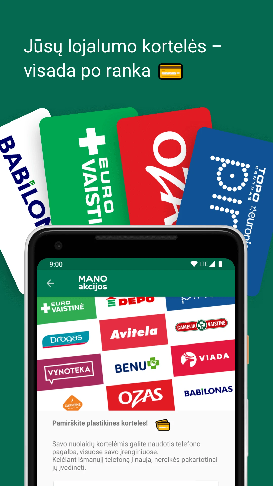 Mano akcijos – sales discounts screenshot